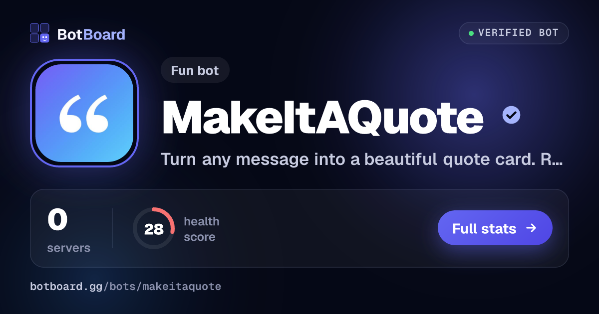 Share card for MakeItAQuote
