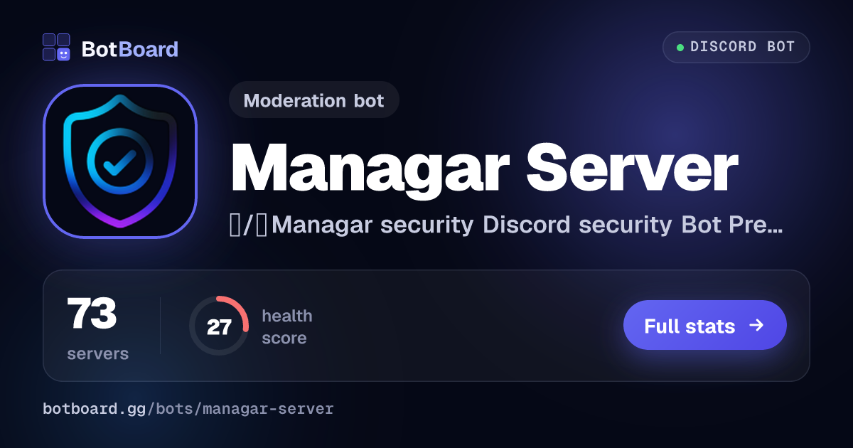 Share card for 𝖤/𝖶 Managar Server