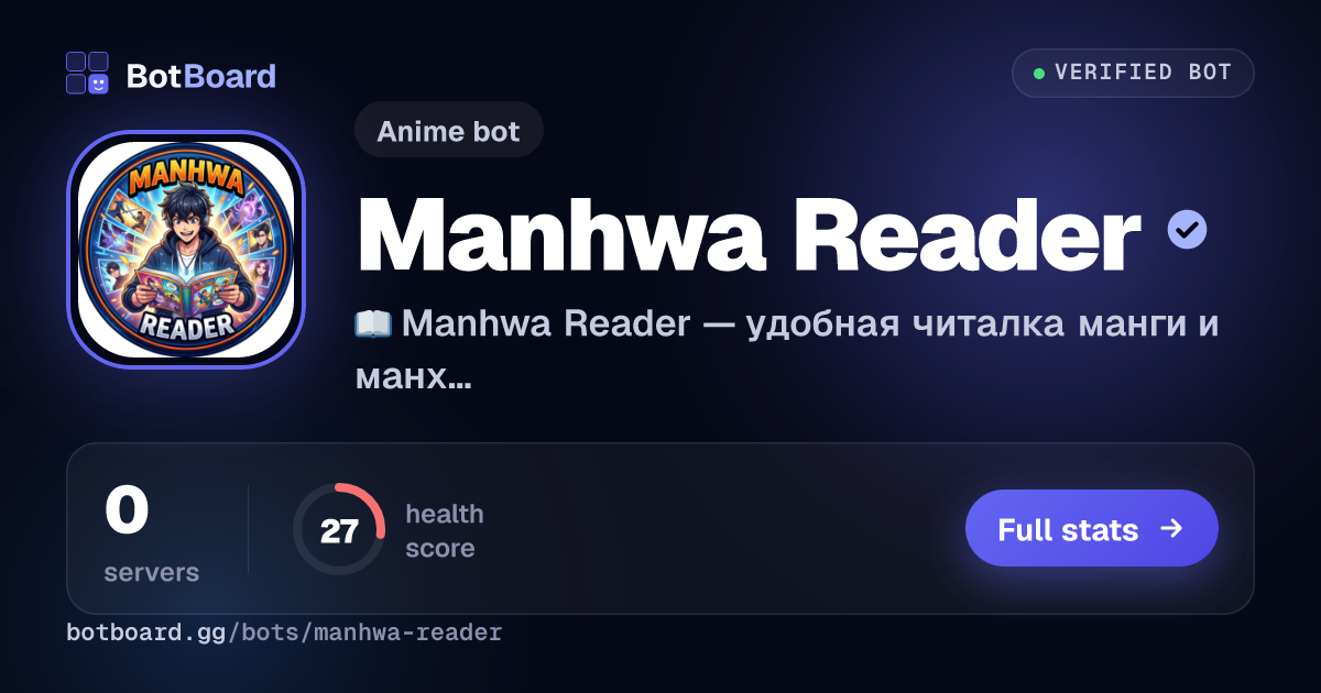 Share card for Manhwa Reader