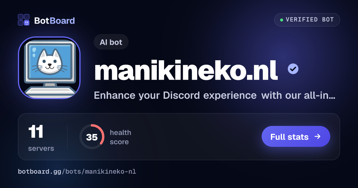 Share card for manikineko.nl