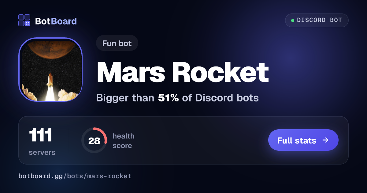 Share card for Mars Rocket🚀