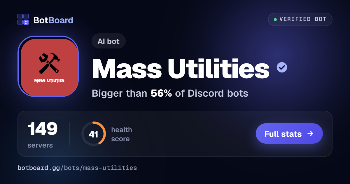 Share card for Mass Utilities