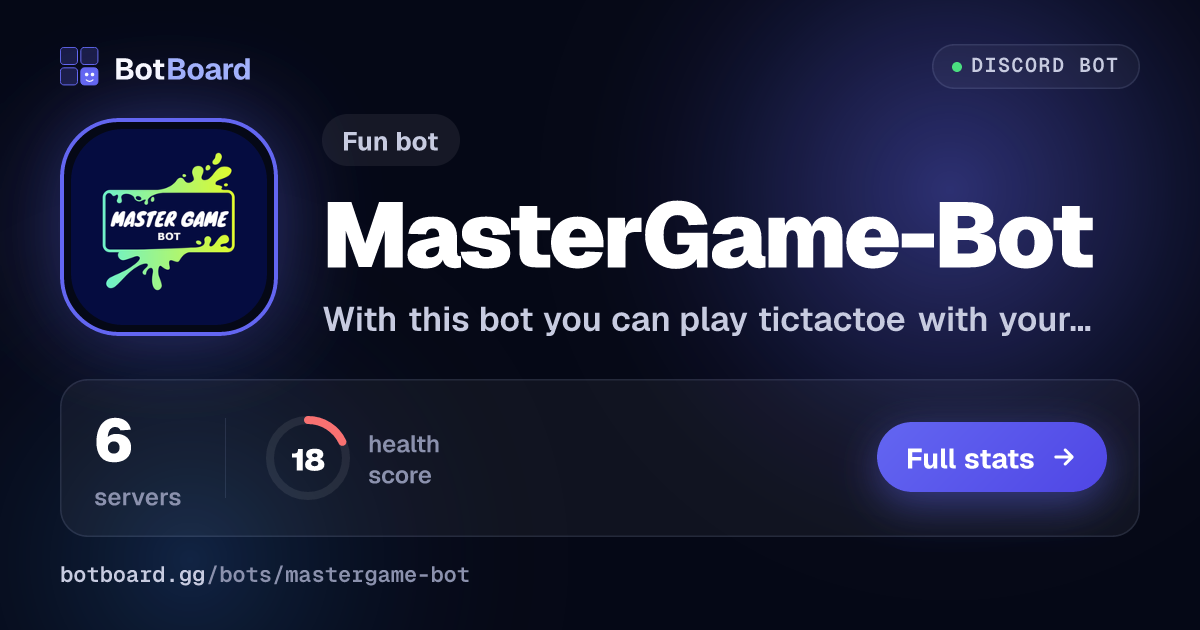Share card for MasterGame-Bot