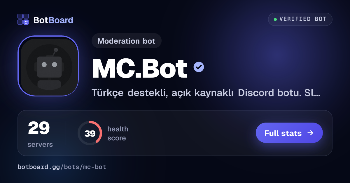 Share card for MC.Bot
