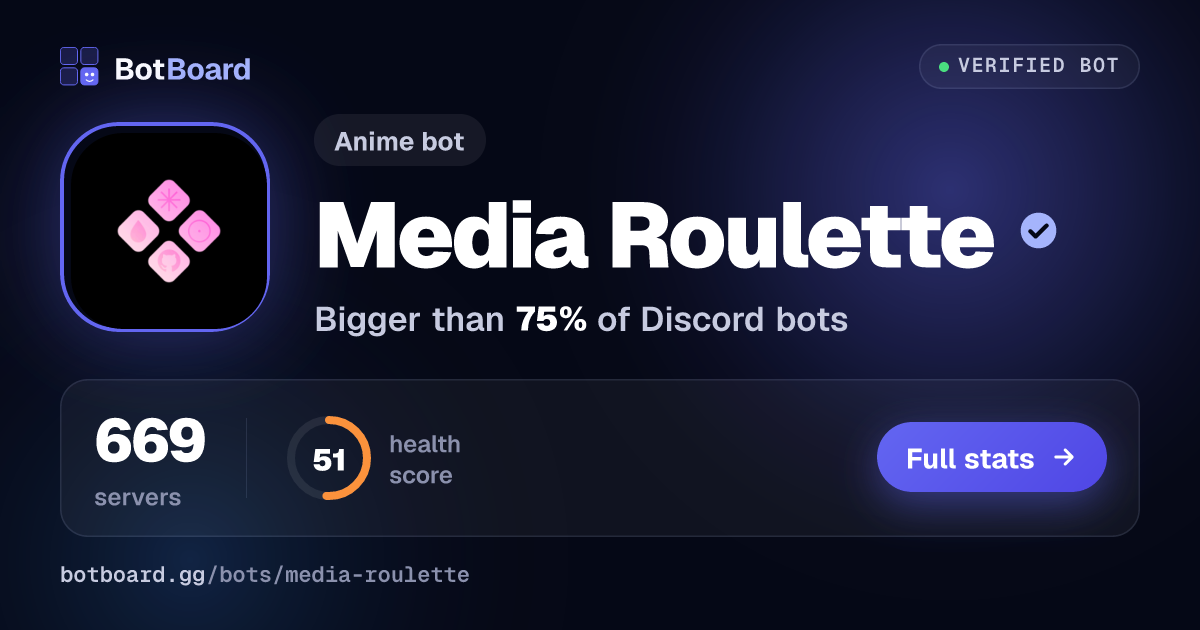 Share card for Media Roulette