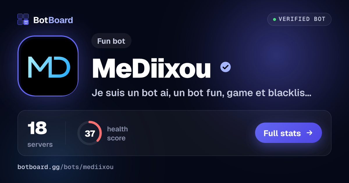 Share card for MeDiixou