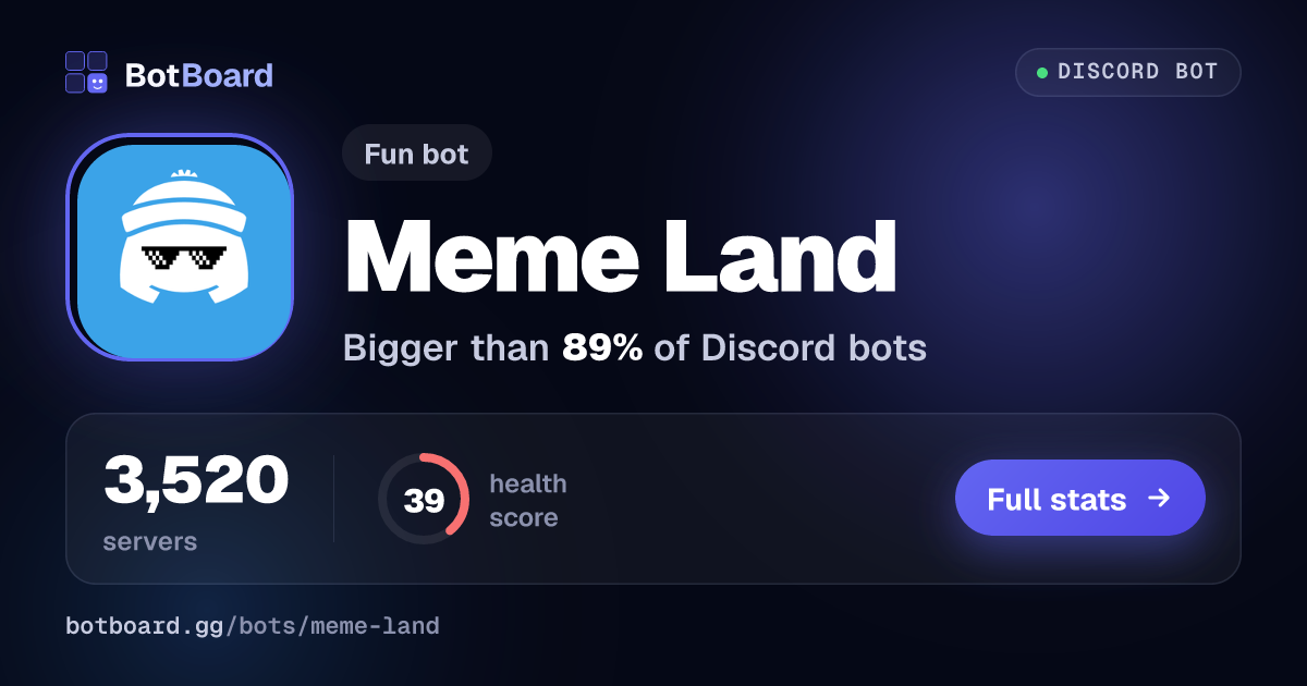 Share card for Meme Land