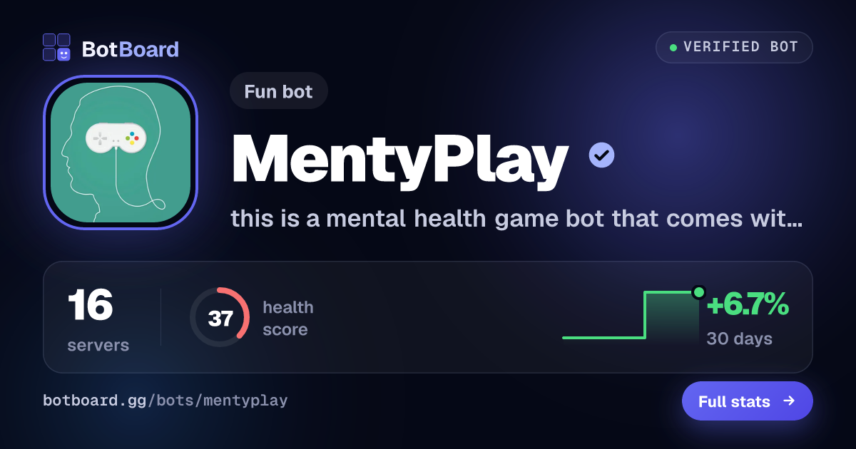 Share card for MentyPlay