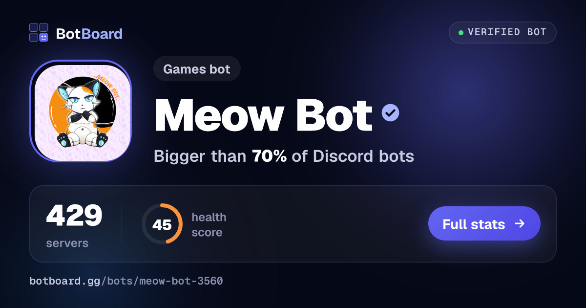 Share card for Meow Bot