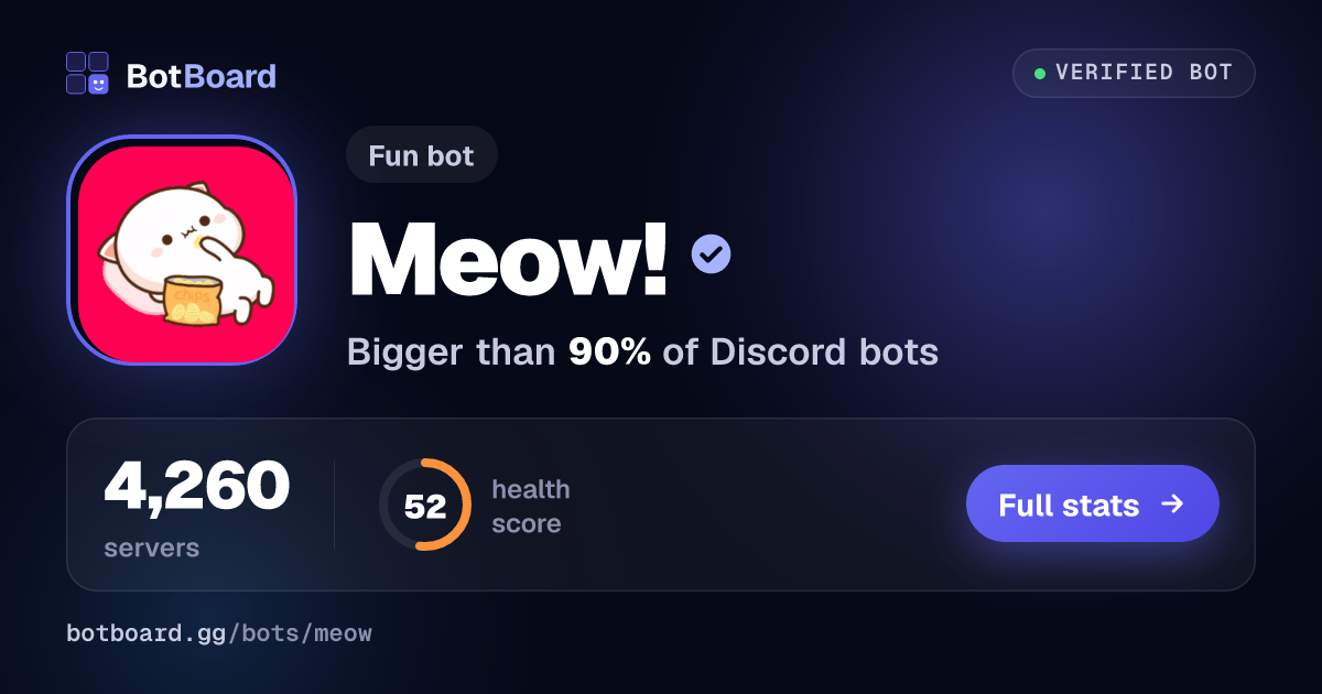 Share card for Meow!