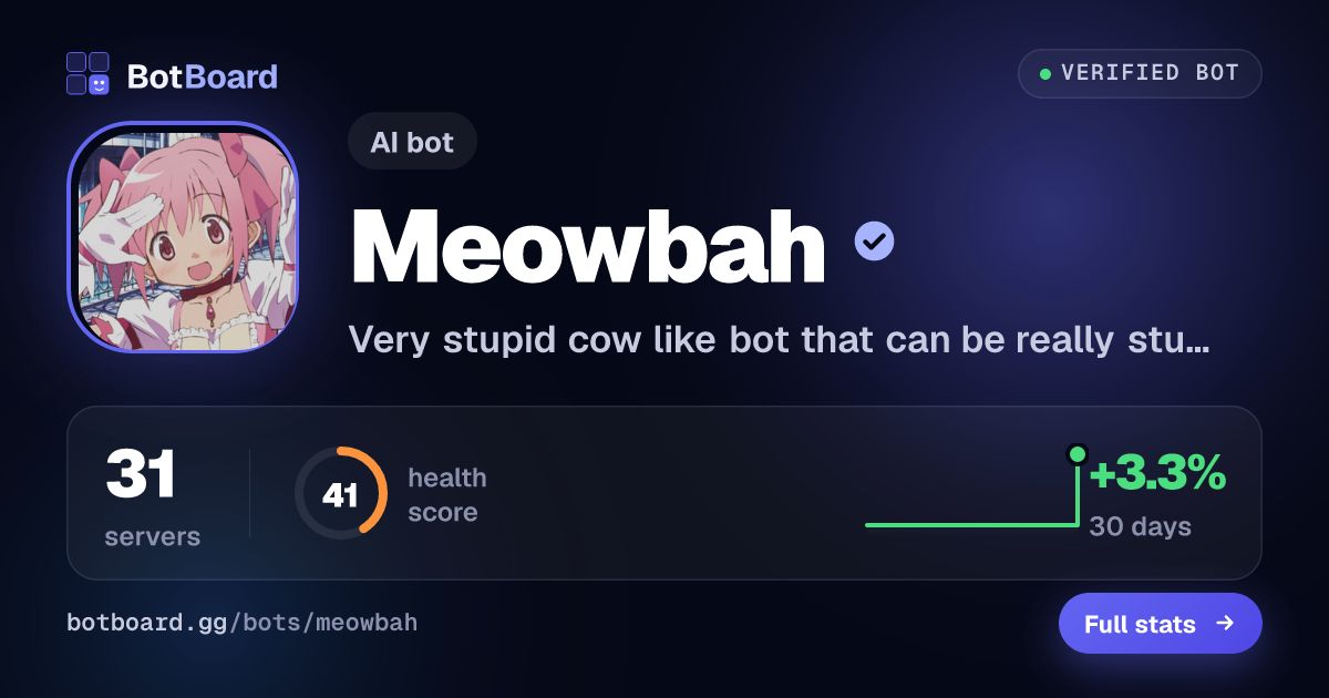 Share card for Meowbah