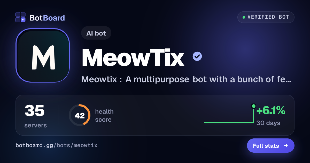 Share card for MeowTix