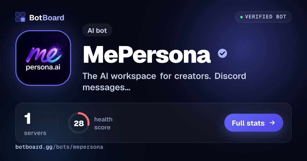 Share card for MePersona