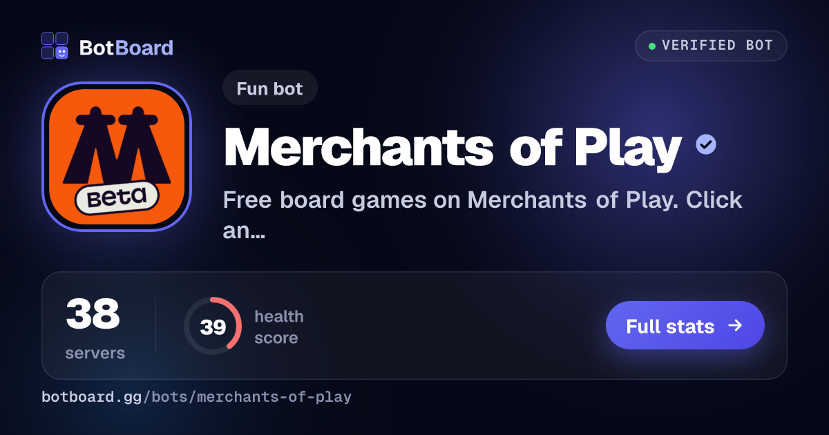 Share card for Merchants of Play