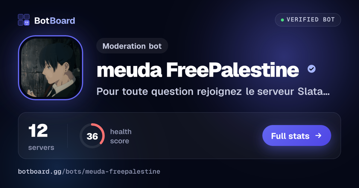 Share card for meuda FreePalestine