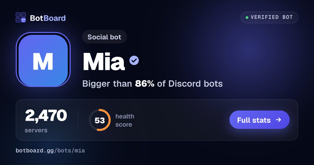 Share card for Mia