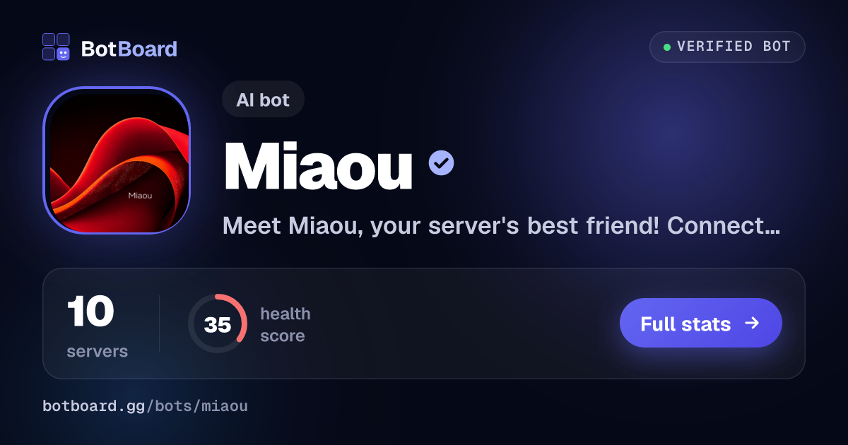Share card for Miaou