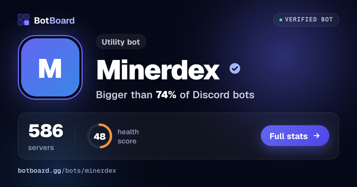 Share card for Minerdex
