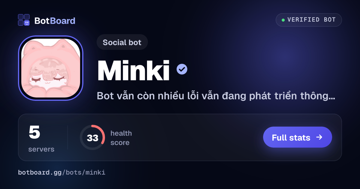 Share card for Minki