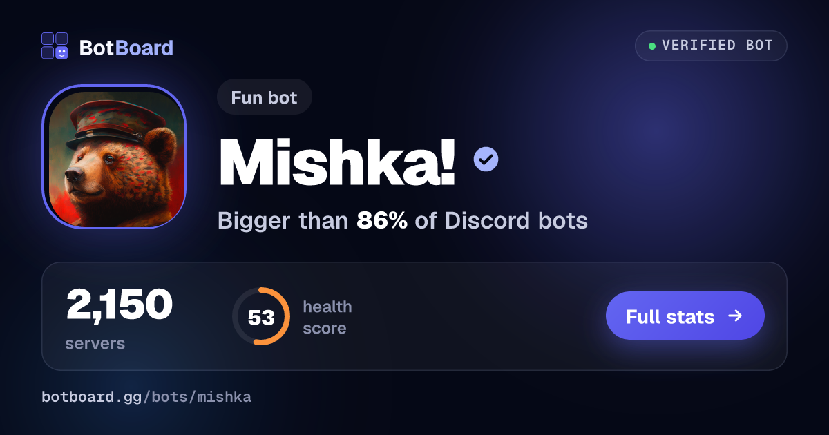 Share card for Mishka!