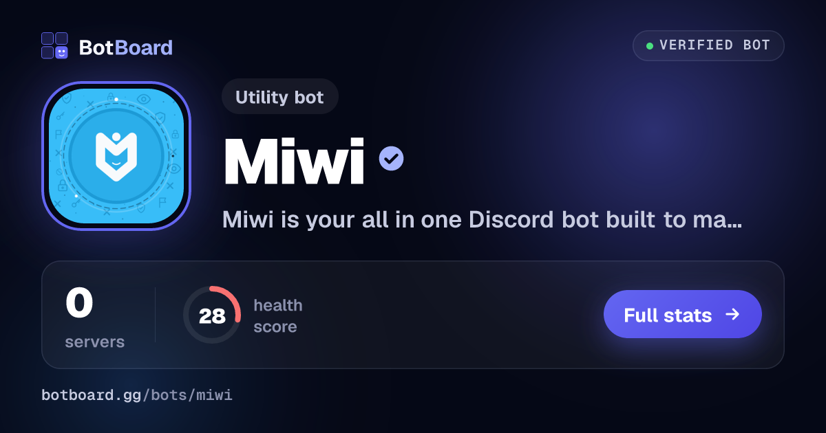 Share card for Miwi