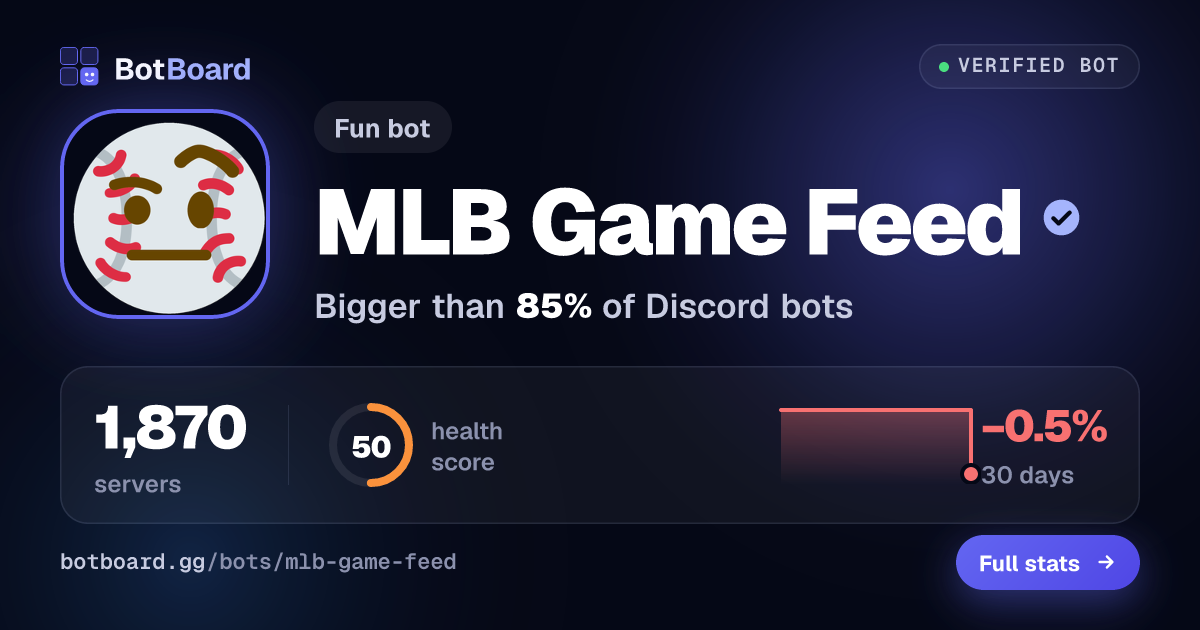 Share card for MLB Game Feed