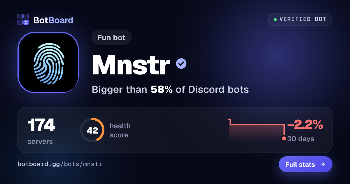 Share card for Mnstr