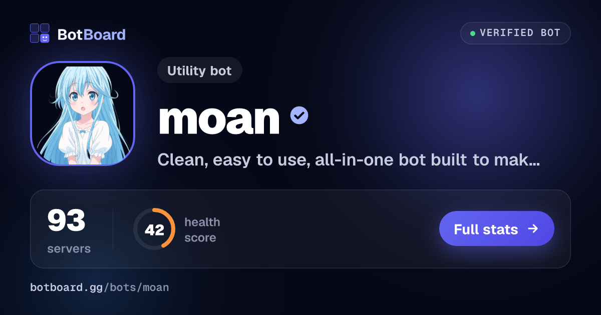 Share card for moan