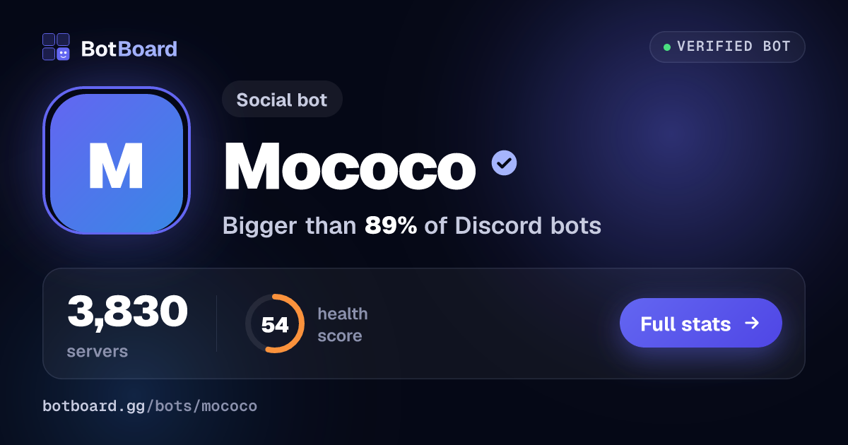 Share card for Mococo