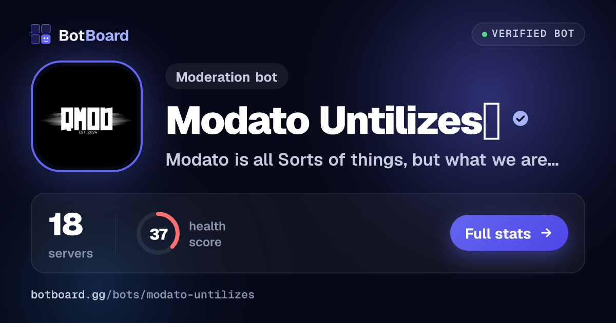 Share card for Modato Untilizes↯