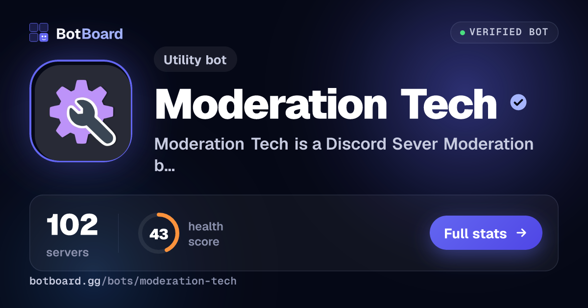 Share card for Moderation Tech