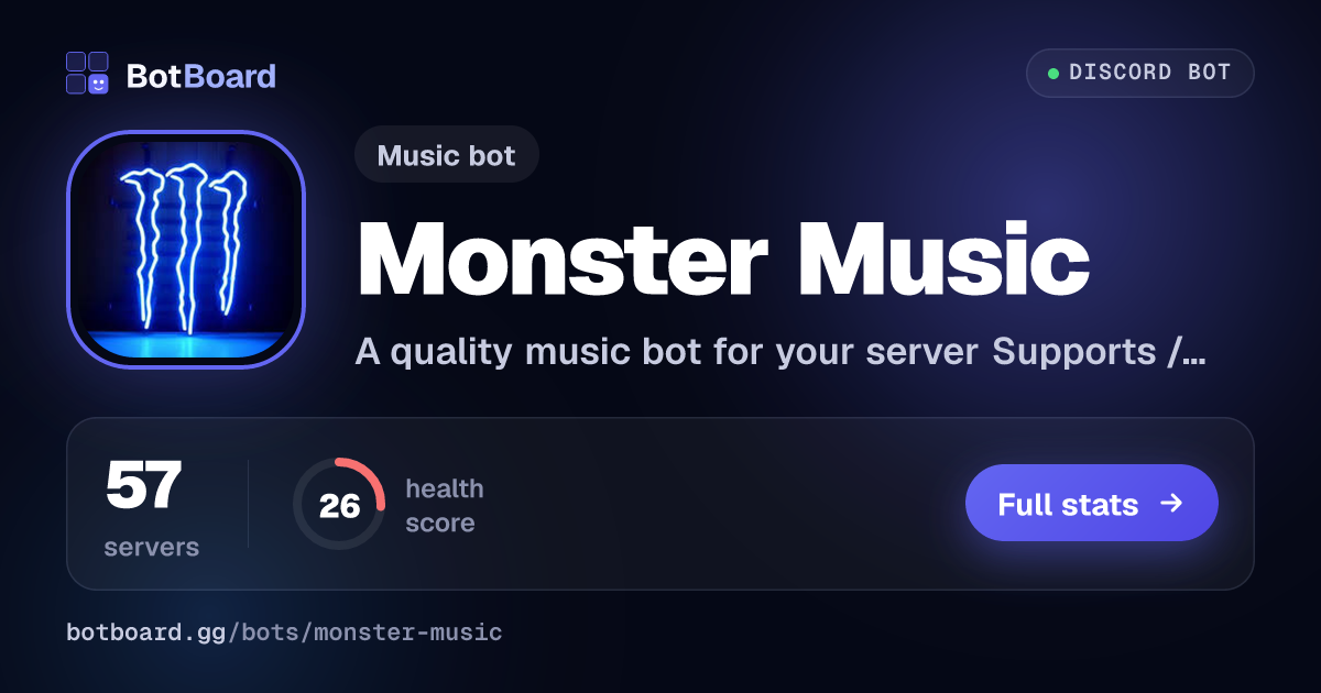 Share card for Monster Music ♪