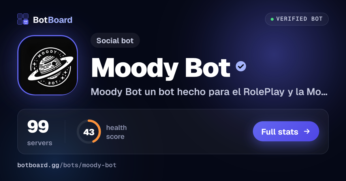 Share card for Moody Bot