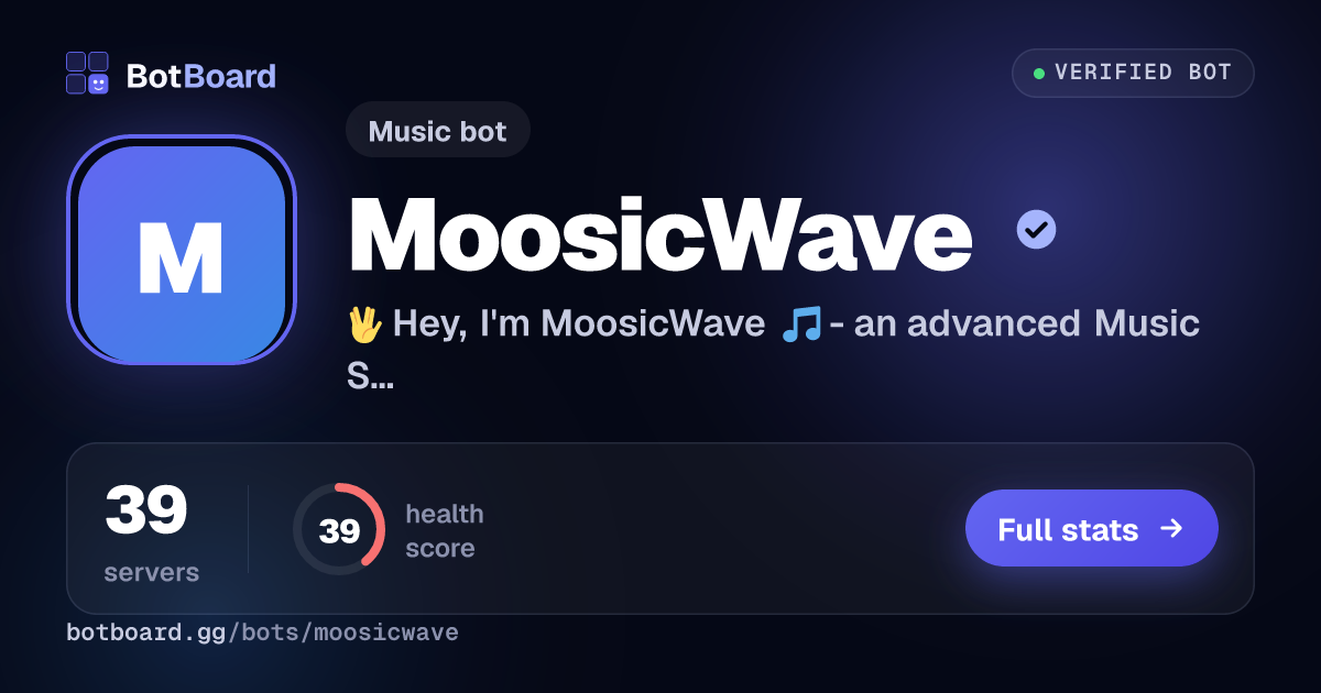 Share card for MoosicWave