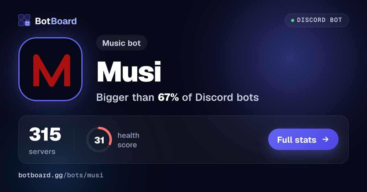 Share card for Musi