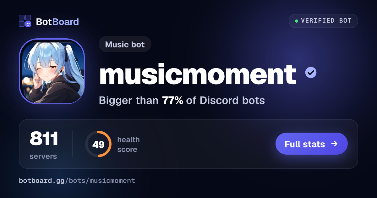 Share card for musicmoment