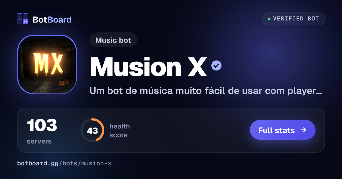 Share card for Musion X
