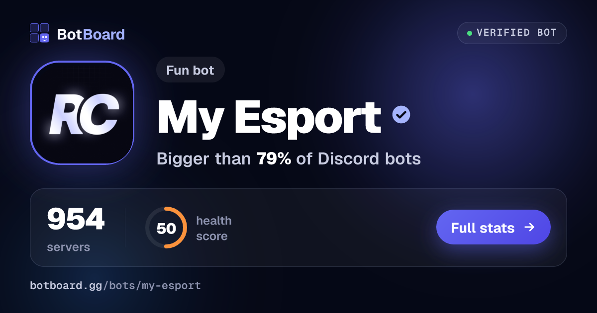 Share card for My Esport