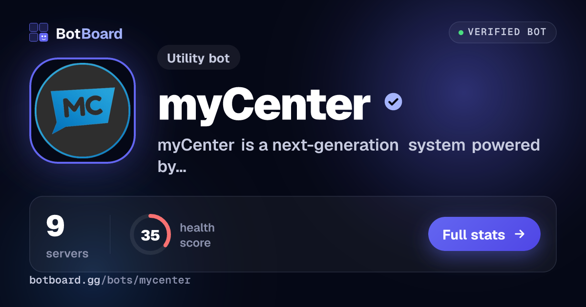 Share card for myCenter
