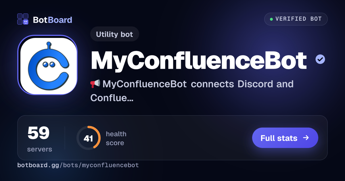 Share card for MyConfluenceBot