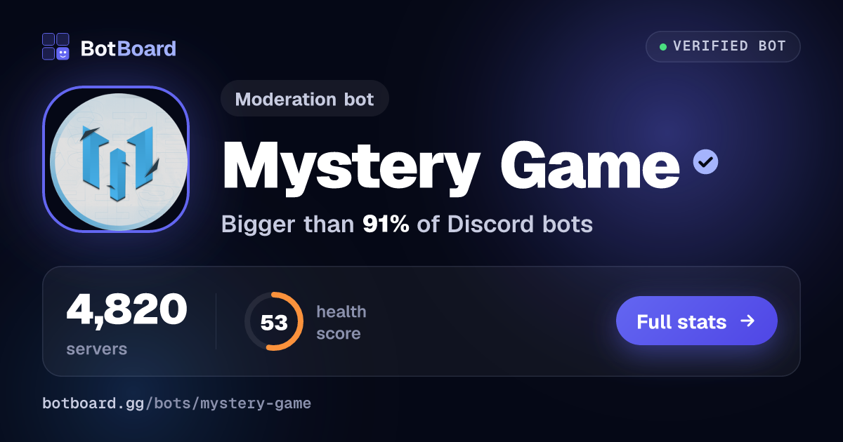 Share card for Mystery Game