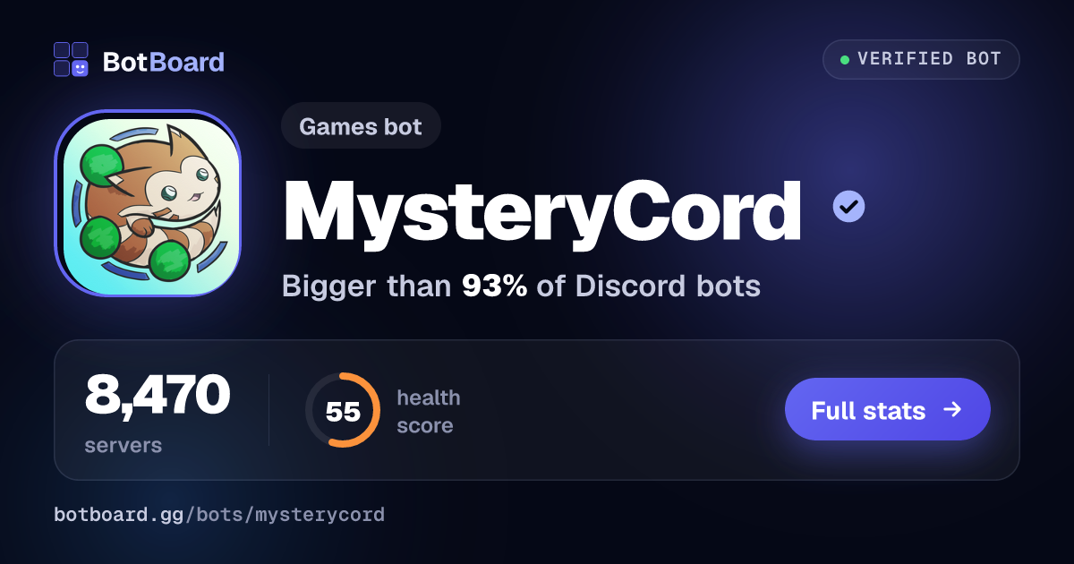 Share card for MysteryCord