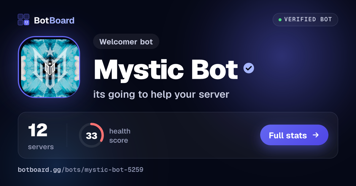 Share card for Mystic Bot