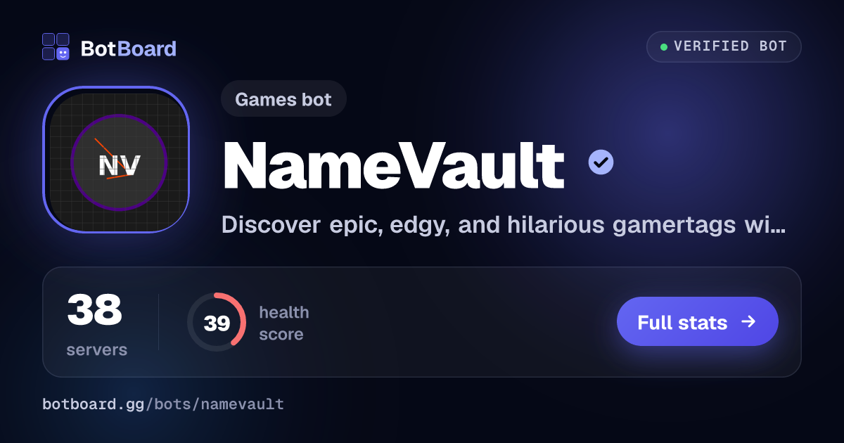 Share card for NameVault