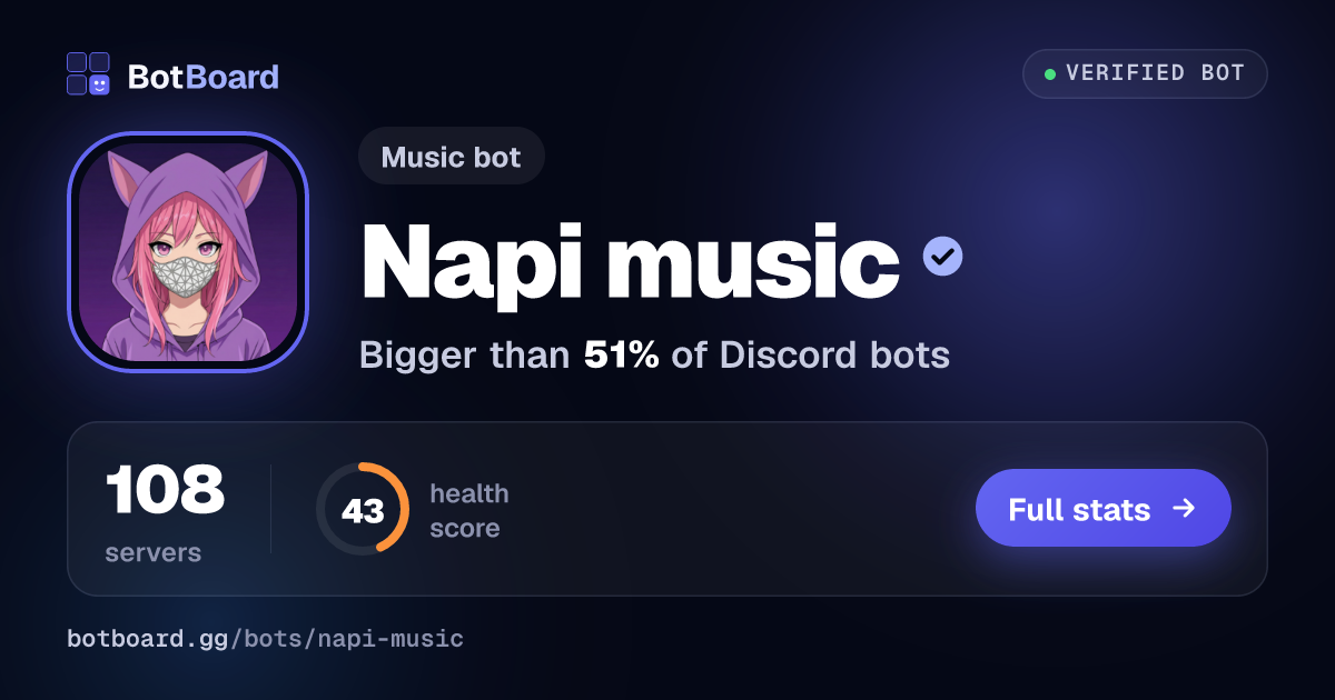 Share card for Napi music