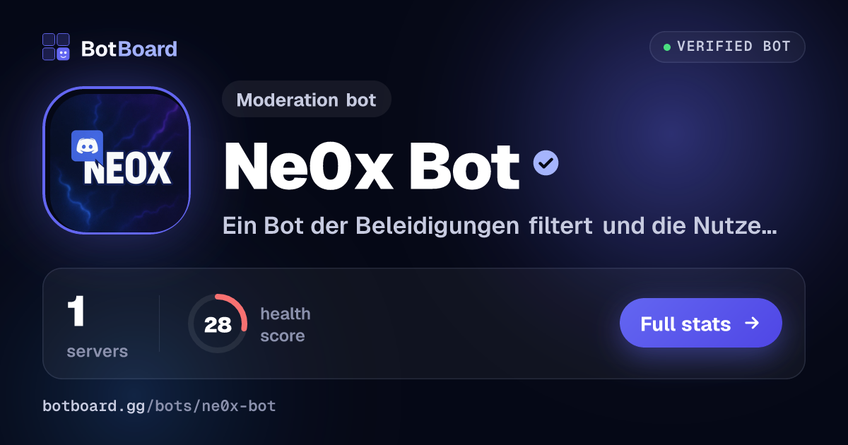Share card for Ne0x Bot