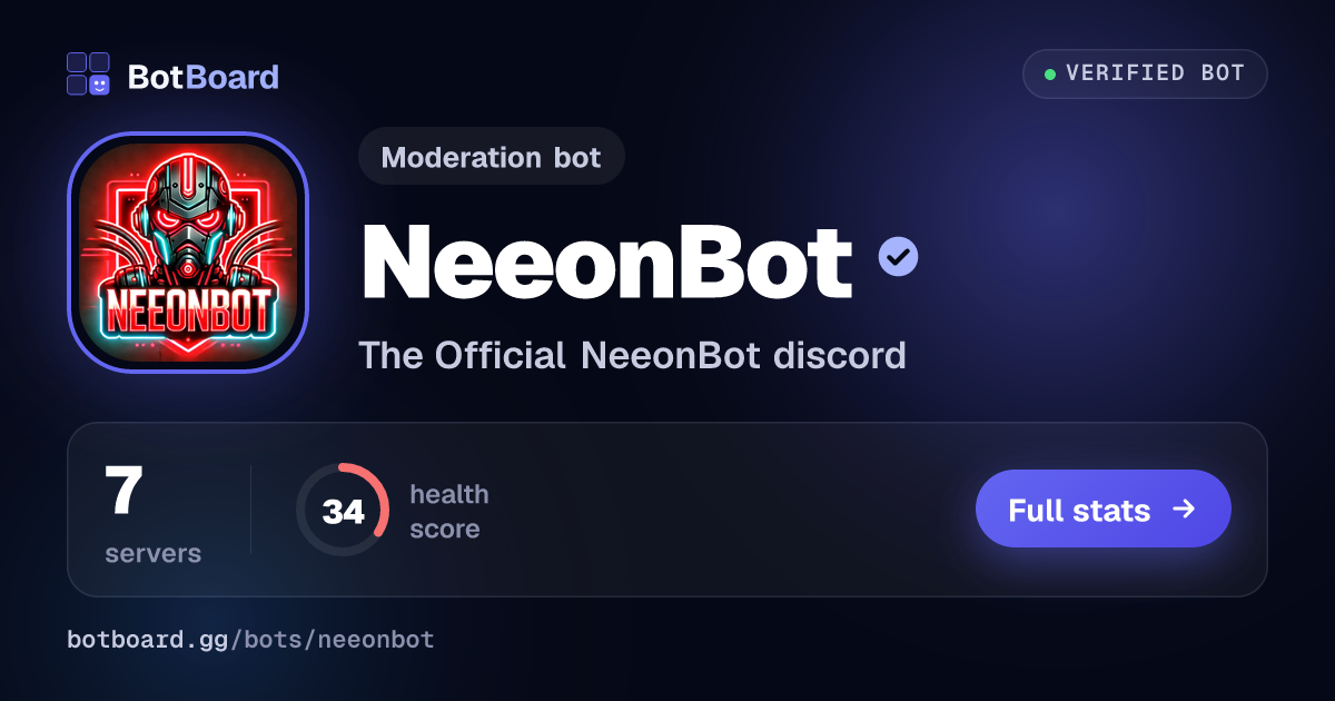 Share card for NeeonBot