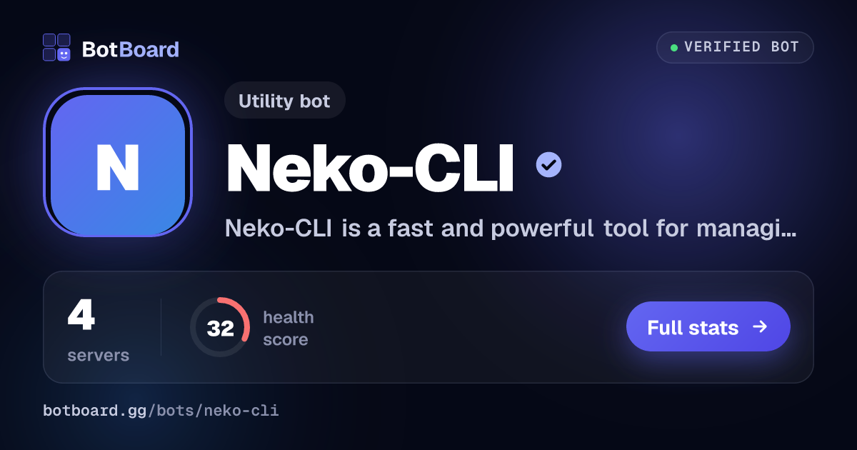 Share card for Neko-CLI