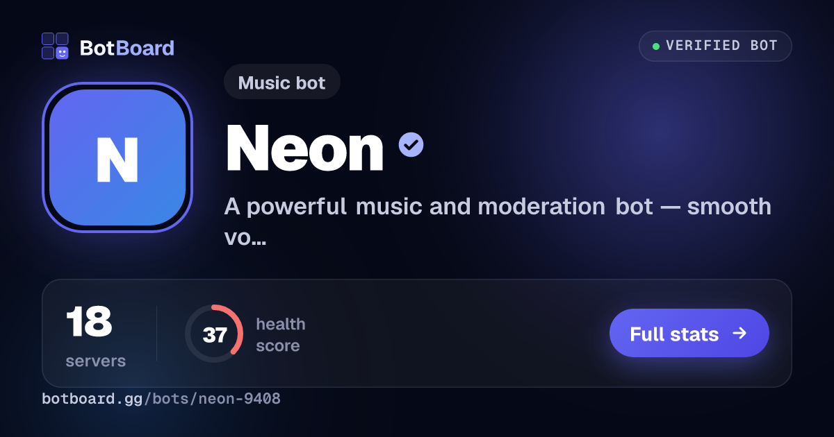 Share card for Neon ⍀