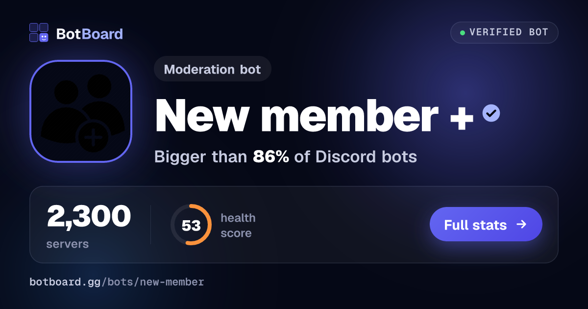 Share card for New member +